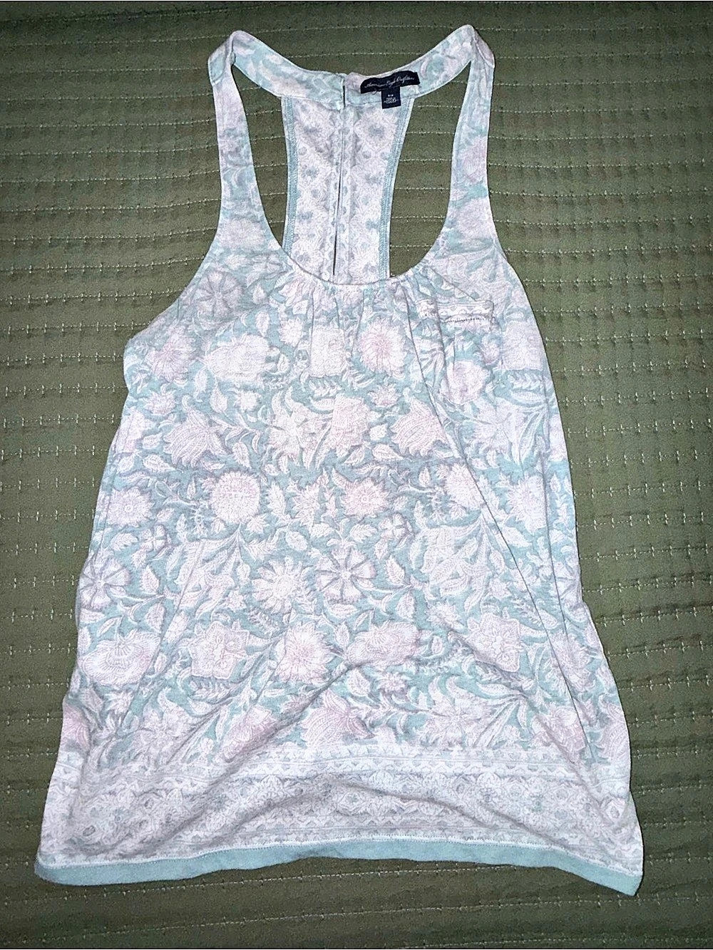 Vintage 2010 American Eagle Floral Racerback Tank Top